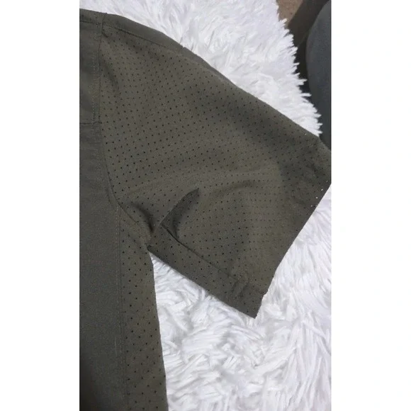 5:11 Mens Tactical Green Small Dri Fit Fishing Short Sleeve Button Shirt Medium - Picture 4 of 6